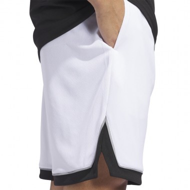 ADIDAS BASKETBALL BADGE OF SPORT 9&quot SHORTS WHITE/BLACK