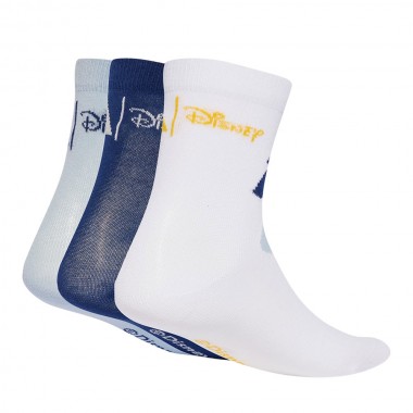 ADIDAS X DISNEY MICKEY MOUSE 3PK K CREW SOCKS WHT/WONBLU/DKBLUE