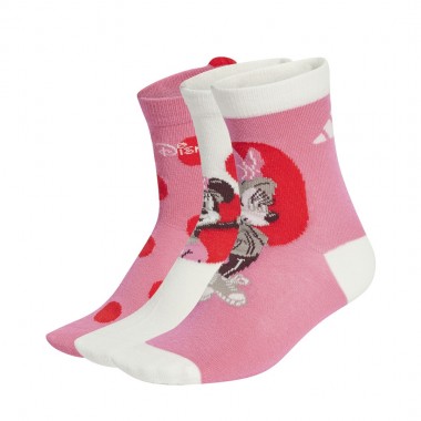 ADIDAS X DISNEY MINNIE MOUSE 3PK K CREW SOCKS OWHT/PNKFS/PNKFS