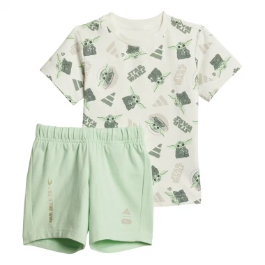 ADIDAS X STAR WARS MANDALORIAN INF SHORTS/TEE SET OWHITE/MULTCO