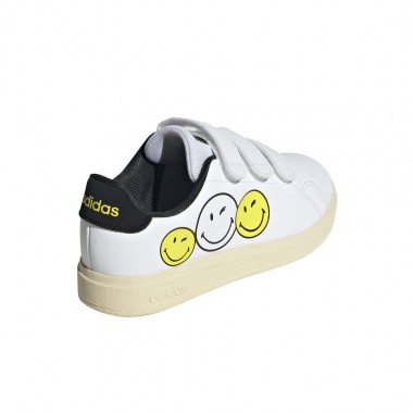ADIDAS ADVANTAGE SMILEY K SHOES FTWWHT/BYELLO/CBLACK