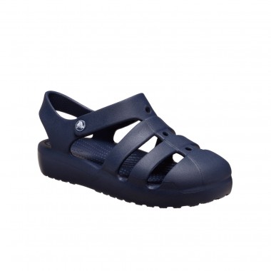 CROCS CLASSIC FISHERMAN K SANDALS NAVY