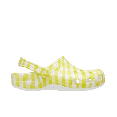 CROCS CLASSIC GINGHAM CLOGS DAYLILY