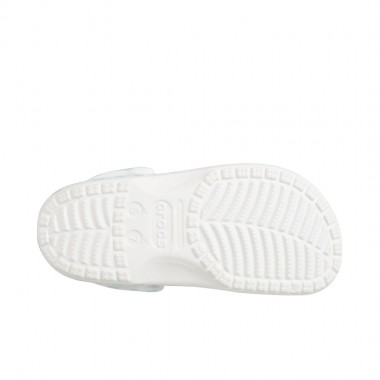 CROCS CLASSIC GINGHAM CLOGS WHITE/BLUE