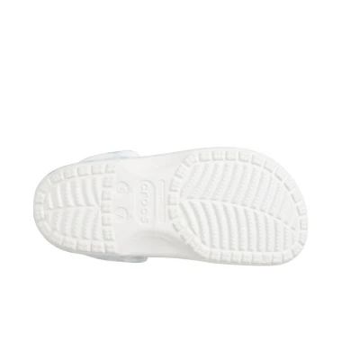 CROCS CLASSIC GINGHAM CLOGS WHITE/BLUE