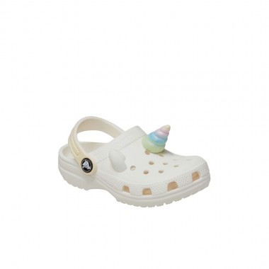 CROCS CLASSIC I AM RAINBOW UNICORN TOD CLOGS CHALK