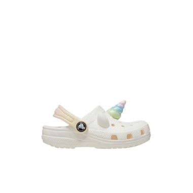 CROCS CLASSIC I AM RAINBOW UNICORN TOD CLOGS CHALK
