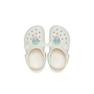 CROCS CLASSIC I AM RAINBOW UNICORN TOD CLOGS CHALK