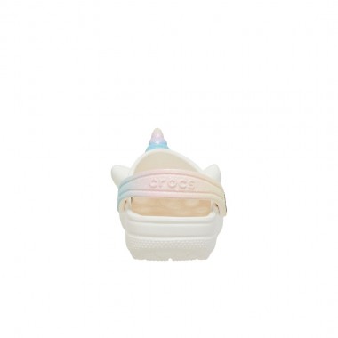 CROCS CLASSIC I AM RAINBOW UNICORN TOD CLOGS CHALK