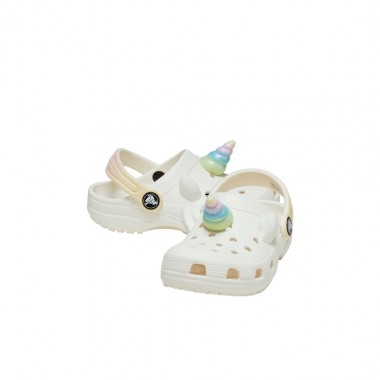 CROCS CLASSIC I AM RAINBOW UNICORN TOD CLOGS CHALK
