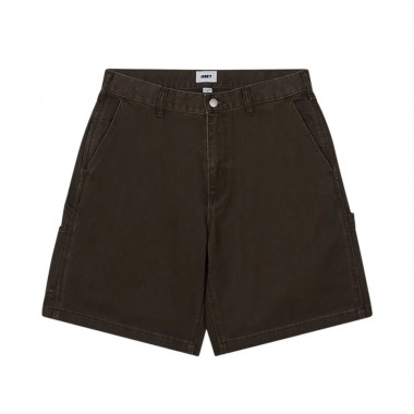 OBEY BIGWIG DENIM CARPENTER SHORTS WERN FADED WASH