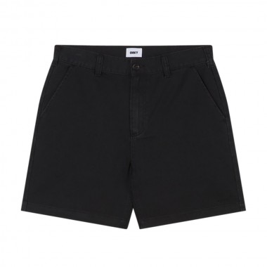 OBEY DAILY SHORTS BLACK FADED WASH