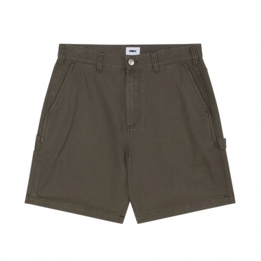 OBEY BIG TIMER CARPENTER SHORTS TEA LEAF FADED WASH
