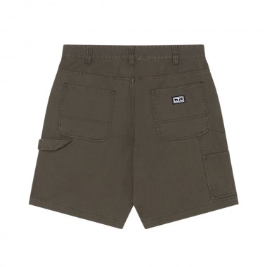OBEY BIG TIMER CARPENTER SHORTS TEA LEAF FADED WASH