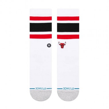 STANCE X NBA TUBE CHICAGO BULLS CREW SOCKS WHITE