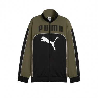 PUMA FUTURE ARCHIVE RELAXED TRACK JACKET PUMA BLACK-LODEN GREEN