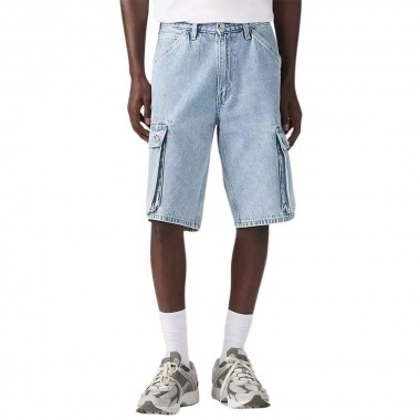 LEVIS 478 BAGGY CARGO SHORTS LIGHT WASH/MY POCKETS