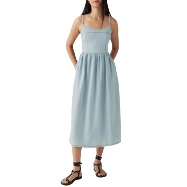 LEVI’S® ALESSIE BUSTIER DRESS MEDIUM WASH/ROUNDED CORNER