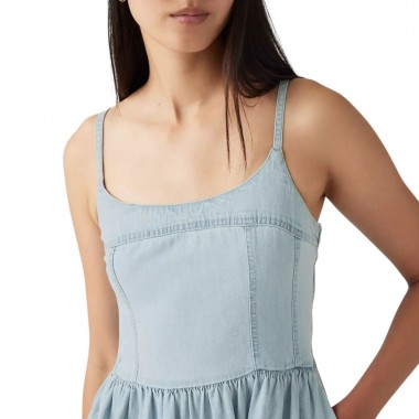 LEVI’S® ALESSIE BUSTIER DRESS MEDIUM WASH/ROUNDED CORNER