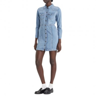 LEVI’S® FLYNN WESTERN CORE DRESS MEDIUM WASH/RINGING BELLS