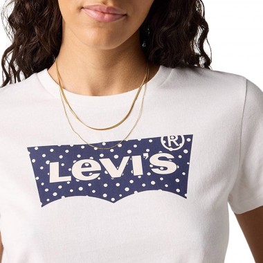LEVI’S® THE PERFECT W TEE WHITE/MAYA FUZZY DOT BW
