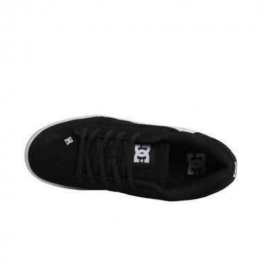DC NET LEATHER SHOES BLACK/WHITE