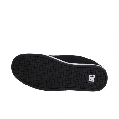 DC NET LEATHER SHOES BLACK/WHITE