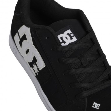 DC NET LEATHER SHOES BLACK/WHITE