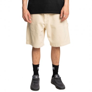 DC CARPENTER BAGGY DENIM SHORTS OATMEAL OVERDYE