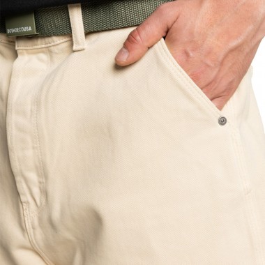 DC CARPENTER BAGGY DENIM SHORTS OATMEAL OVERDYE