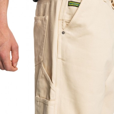DC CARPENTER BAGGY DENIM SHORTS OATMEAL OVERDYE