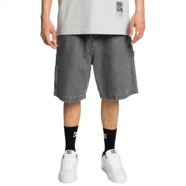 DC CARPENTER BAGGY DENIM SHORTS MEDIUM GREY