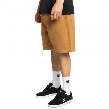 DC WORKER BAGGY DENIM SHORTS CHIPMUNK OVERDYE