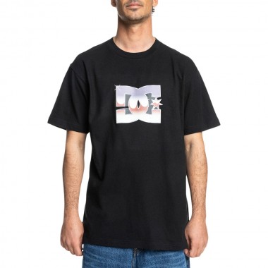 DC METALLIC STAR T-SHIRT BLACK