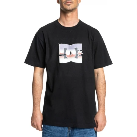 DC METALLIC STAR T-SHIRT BLACK