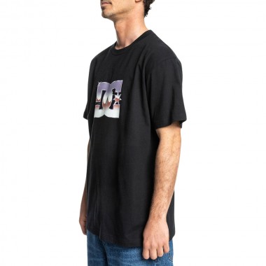 DC METALLIC STAR T-SHIRT BLACK