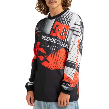 DC BURN OUT LS T-SHIRT ORIOLE