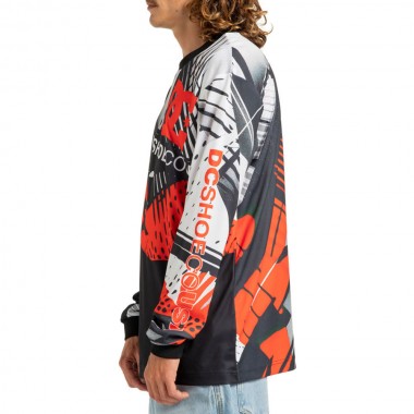 DC BURN OUT LS T-SHIRT ORIOLE