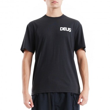 DEUS EX MACHINA LOS ANGELES SURF ADDRESS TEE BLACK