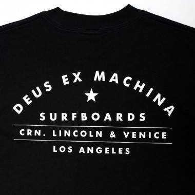 DEUS EX MACHINA LOS ANGELES SURF ADDRESS TEE BLACK