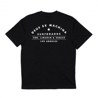 DEUS EX MACHINA LOS ANGELES SURF ADDRESS TEE BLACK