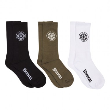 ELEMENT ICON ATHLETIC SOCKS 3PK MULTICOLOR