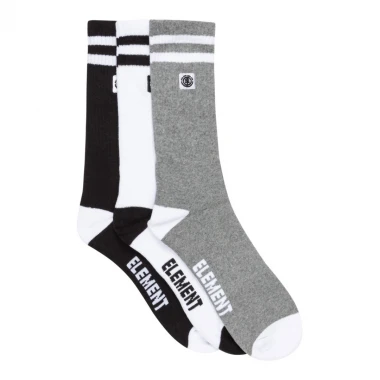 ELEMENT CLEARSIGHT OUTDOOR SOCKS 3PK BLACK/WHITE/GREY HTR