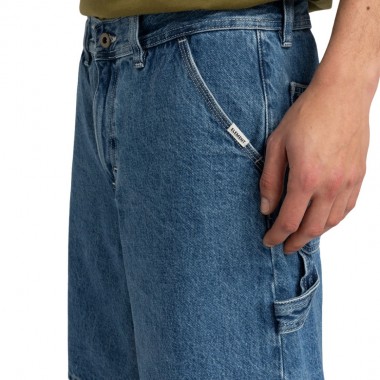 ELEMENT CARPENTER DENIM SHORTS MID USED