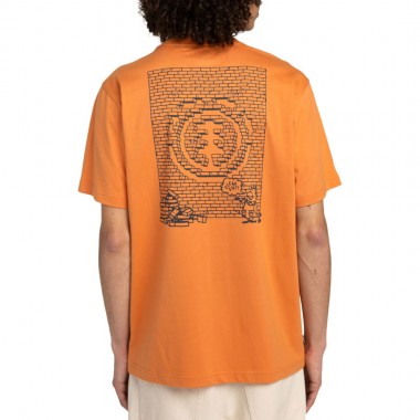 ELEMENT JOB DONE T-SHIRT CORAL GOLD