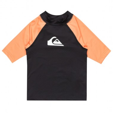 QUIKSILVER EVERYDAY UPF50 K SURF T-SHIRT BLACK/MELON