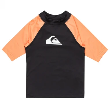 QUIKSILVER EVERYDAY UPF50 K SURF T-SHIRT BLACK/MELON