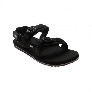 QUIKSILVER MOLOKAI LAYBACK II SANDALS BLACK BLUEWEED
