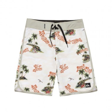 QUIKSILVER SURFSILK SCALLOP K BOARDSHORTS 17&quot ABBEY STN BUTANCM