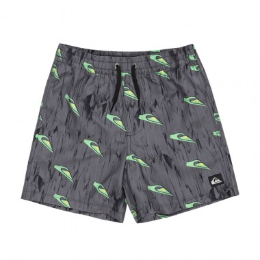 QUIKSILVER NEXT GEN K SWIM SHORTS 14&quot RAVEMIX TRUE BLACK